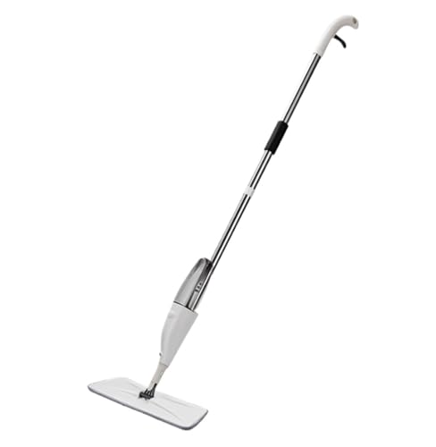 SHCHNA Mopa Mop Mopas Fregona Mopa Plana con Rociador Y Fregona Reutilizable con Rotación De 360° Y Mango De Metal, Herramientas De Limpieza para El Hogar Trapeador de Limpieza