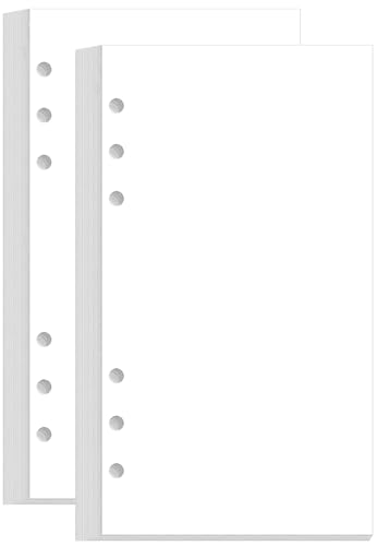 Papier vierge A6 pour Filofax perforé 6 trous recharge de 200 feuilles