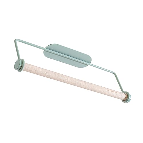 Porte-serviette en bois et fer forgé pour optimiser l'espace des toilettes
