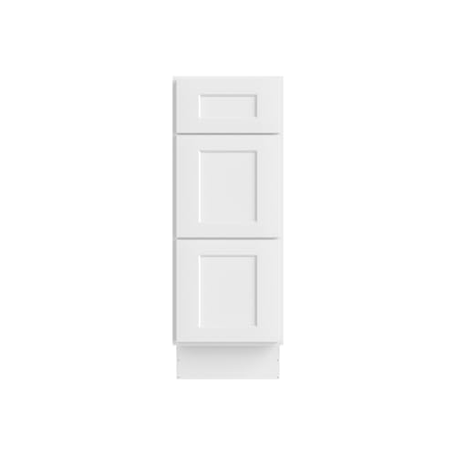 Image of Furinno Shaker Bath Vanity Cabinet Without Top, Ready to Assemble, 21 D x 12 W x 34.5 H, White
