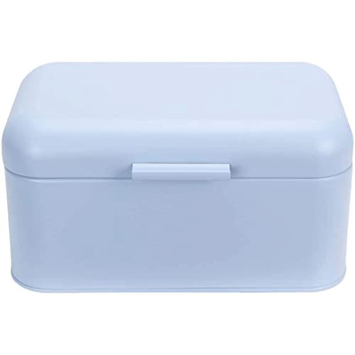 OLOTU Sealed Metal Bread Bin – Spacious Kitchen Counter Bread Box, Versatile Food Storage Container, Rustic Bread Holder in Natural Finish
