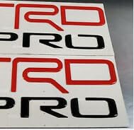 Set 2 Car Bed Side PRO Emblem Nameplate Badge T-01-RB