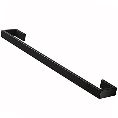 VASDEV Toallero de baño Negro Mate, 40 cm, 50 cm, 60 cm, 70 cm, 80 cm, toalleros Individuales, Soporte para Toallas de baño, Colgador de Toallas para baño, Montaje en Pared de Acero inoxi
