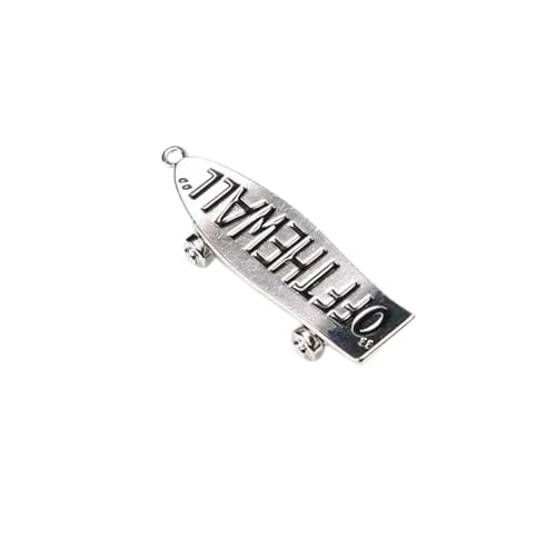 Collier pendentif de skateboard punk pour hommes et femmes en acier