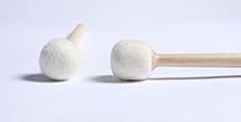Timpani Mallet, Educational Model Cylindric head, Felt, hard Three models available: hard- medium - soft Handle: Maple Scope of delivery: 1 pair