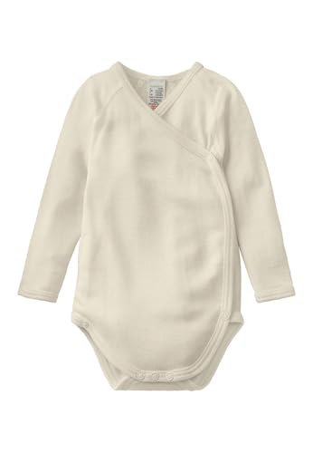 hessnatur Wickelbody Mädchen und Jungen Unisex Langarm Slim aus Bio-Merinowolle mit Seide | nachhaltig und fair hergestellt (Fair Wear Foundation)