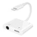 Produktbild 3,5-mm-Kopfhörer Adapter Audio-Ladegerät-Konverter 2 in 1 3,5-mm-Kopfhörer Anschluss Splitter-Kopfhörer Adapter Kompatibles Phone13/12 11 Xs XR X 8 8P 7 7P 6 6P-Pad Air Pro Support IOS 12 Weiß
