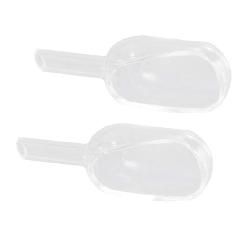 Cabilock 1set For Weighing Portion Spoons Scoop Gram Tools Weighing Spoon Clear Weighing Laboratory Weighing Tool Glass 2pcs