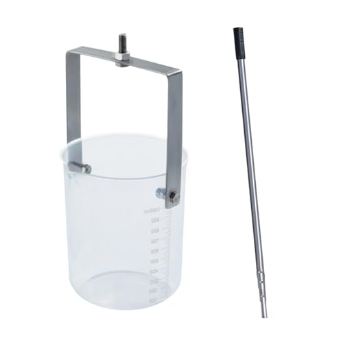 SRNSAEB Removable Liquid Sampling Pole with Cup, Environmental Monitoring Water Quality Sample Collection Rod, Telescopic Commercial Wells Sewers Water Sampler Dipper(1000mL,1.49m/4.9ft-7m/23ft)
