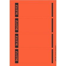 Leitz 100 targhette autoadesive per pattini, in carta, corte, larghe, colore: rosso