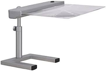 daylight24 Table Top Full Page Magnifier LED Desk Lamp, Silver - Ideal for Reading, Hobby and Crafting with LED Light Strip for Optimal Visibility, 10 inch (202055-05)