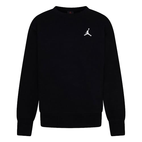 Jordan Brooklyn FLC Ess Crew Pull-over Garçon sweat sport noir