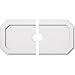 Ekena Millwork CMP28X14ED2-03000 Emerald Architectural Grade PVC Contemporary, Two Piece Urethane Ceiling Medallions 28"W x 14"H x 3"ID x 9 3/4"C x 1"P