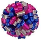 Large Car Bow - 20" - Blue Hot Pink & Silver (Personalized)