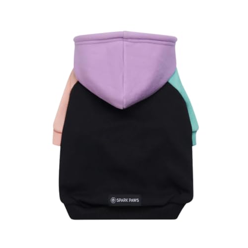 Spark Paws Hunde Kapuzenpullover – Premium-Qualität, butterweich, hervorragender Komfort und Passform, beruhigende Fleece-Innenseite, geeignet für alle Rassen - Cyber Punk - S