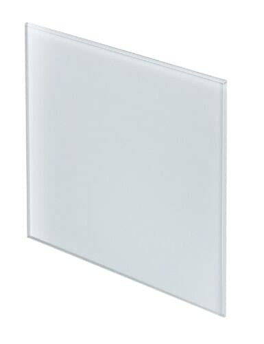 Bathroom Extractor Fan with Glass Front Panel - Pull Cord Timer Humidity Sensor (100mm / 4" Turbo KWT with Pull Cord, Square Gloss White - PTG)