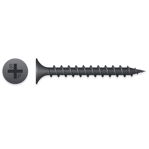 (5000) 6x1-5/8 Phillips Bugle Head Coarse Thread Black Phosphate Coated Drywall Screw #137963