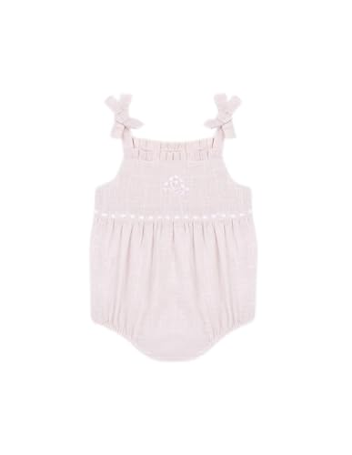 Robe bébé fille rose aux doux motifs brodés pour célébrer ses premiers éclats de rire