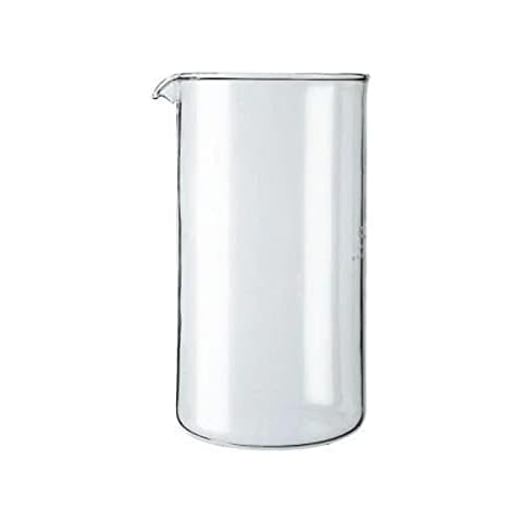 Café Ole Cup Spare Replacement Glass Beaker Suitable For Grunwerg Classic Cafe Ole Cafetieres, 8 Cup Cover