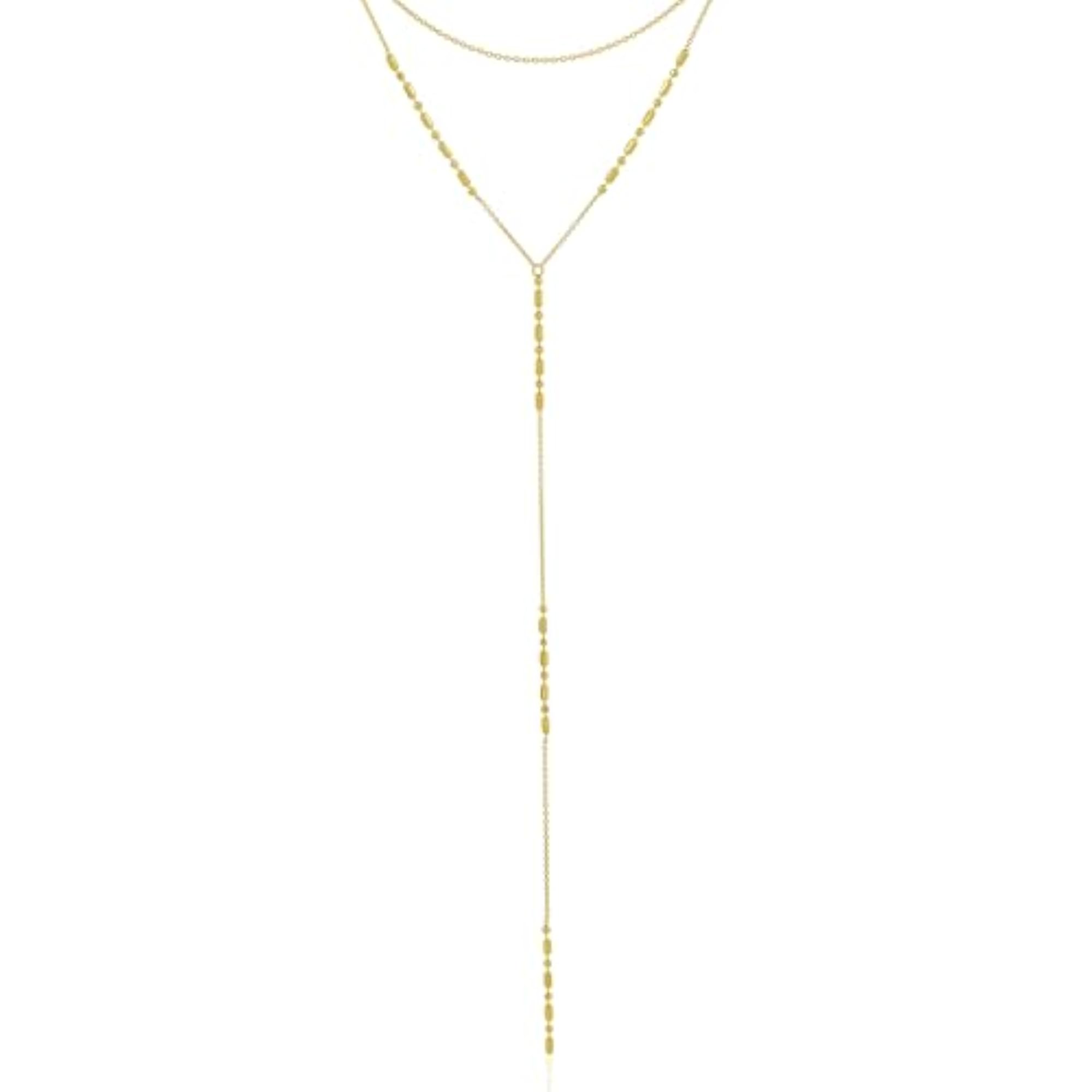 Women's Gold-Plated 925 Sterling Silver Layered Chain Necklace, Gift for Her