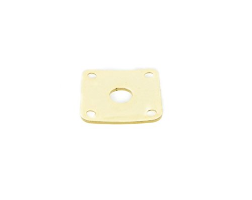 KAISH Gold Metal Curved Bottom Jack Plate Curved Base Square Jackplate for Les Paul LP Guitars, Curved Base/Bottom - Image 2