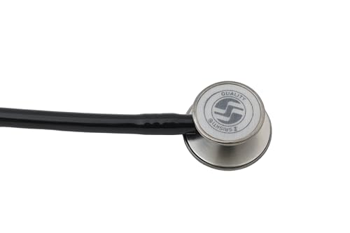 Image of SRISHTI THROB-SS|| VERSATILE ADULT AND PAEDIATRIC 2-SIDED CHEST PIECE|| ANODIZED ALUMINIUM HEADSET WITH COMFORTABLY ANGLED (Black)