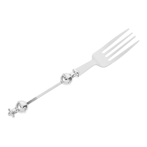 VINTORKY Stainless Steel DIY Beaded Fork Portable Tableware for Food Meat Fruit Comfortable Handle Stylish Design for Appetizers Charcuterie Easy to Clean