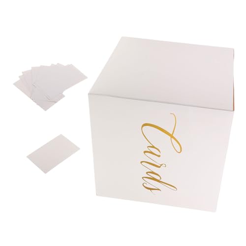 VILLCASE Card Box: Rustic Wedding Wish Container With Cards For Bridal Showers Anniversaries And Graduation Celebrations