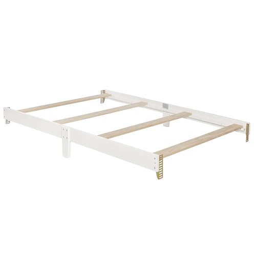 Image of Dream On Me Universal Crib to Full Size Bed Conversion Kit, Solid Wood Bed Rails for Select Convertible Cribs, Strong & Stable Support, Cannoli Cream