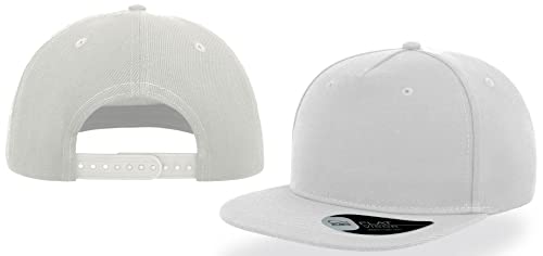 No Pain No Gain Your Workout is My Warmup Dumbell Curl Graphic Snapback Flat Visor Cotton Blend Cap White, weiß, Einheitsgröße