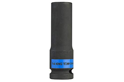 KING TONY 443014M 12 Point Drive Deep Impact Socket, 14 mm, 1/2-inch, Black - Image 2