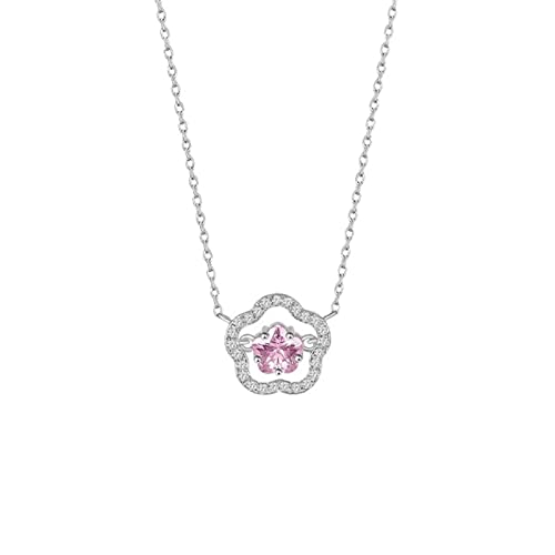 Collier fleur rose pendentif au design raffiné et finitions soignées