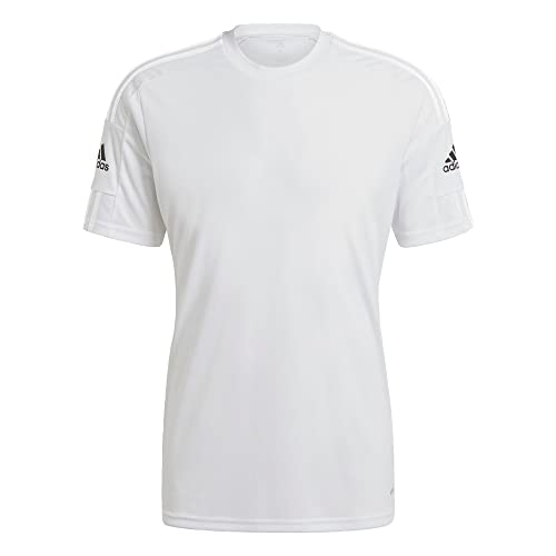 adidas Squadra 21 Short Sleeve Jersey - Mens Soccer XL White-Black, White-black, XL