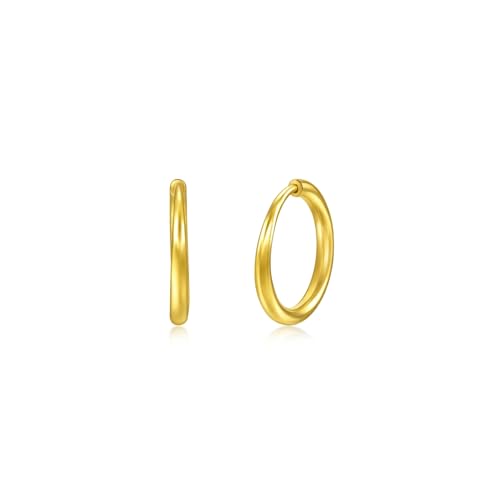 CHOW SANG SANG 999.9 24K Gold Essence Hoops Earrings for Women 95435E