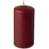 PAPSTAR Pillar Candles 2x4 Inch | Premium European Made 16h Burning Time | Small Unscented Dripless and Smokeless Household Dinner, Party Candles - Bordeaux
