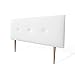 Somnia Descanso Cabecero de Lujo Acolchado Miami, con Patas, Tapizado en Polipiel de Alta Gama, Madera, Blanco, 145 x 60 cm (Cama 135/140)