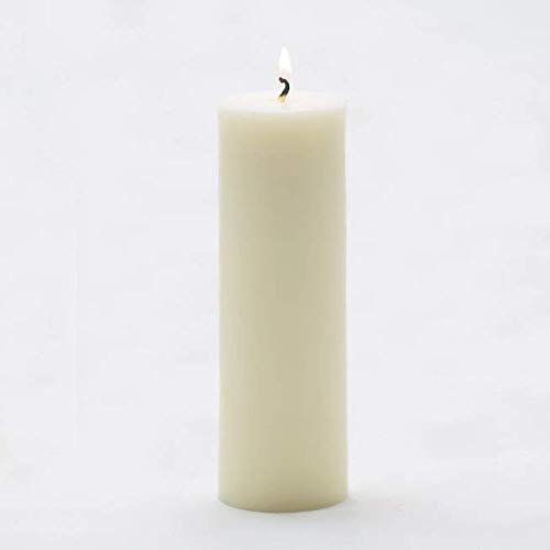 MAGICMOON White Colour FRAGNANCED & SMOKELESS Pillar Candle for Home & Decoration (2 X 8 INCHES), (Set of 1)-Christmas Special (Lemongrass)