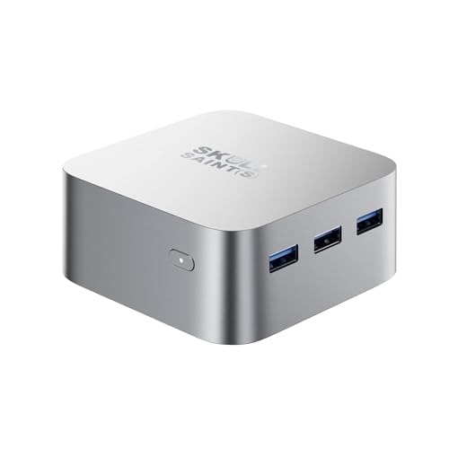 Upgrade to a Mini PC: Compact, Powerful, and Affordable! 5 SKULLSAINTS Rudra Mini PC, 13th Gen N150, WiFi 6, BT5.2, HDMI 4K@60Hz 3 Screen Display, Dual Ethernet Ports, Win 11 Pro (Twin Lake N150, 512, GB, 16, GB)