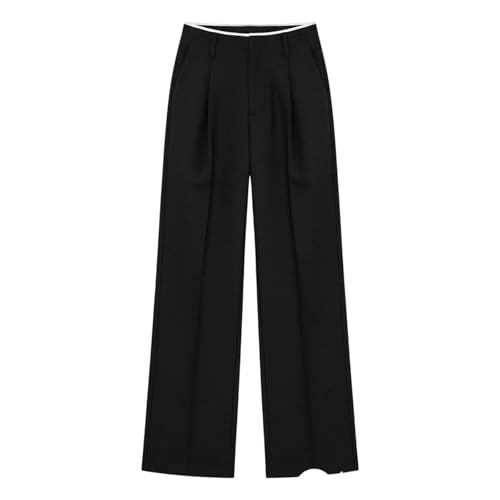 Pantalon jambe large pour femme : style casual à taille haute crossover - 5