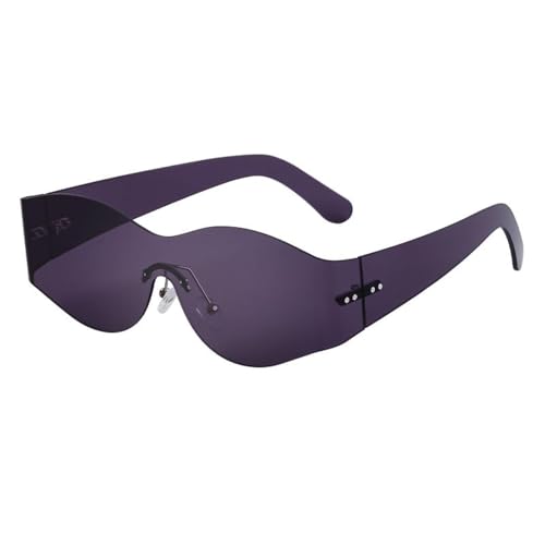 Lunettes de soleil sans monture UV400 lunettes de sport vintage pour homme
