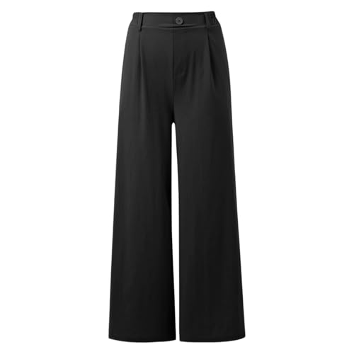 Pantalon élégant décontracté doublé bleu au tombé fluide impeccable