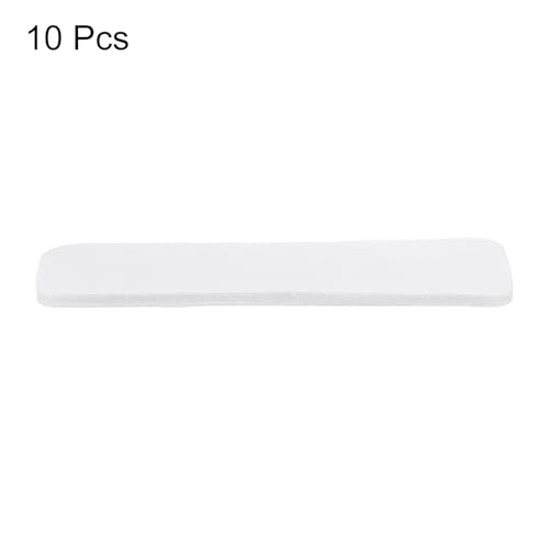 Image of uxcell 4x1.2 inch Hook and Loop Strips with Adhesive, 10 Set Double-Sided Fasten Mounting Tape for Sewing DIY Crafting White