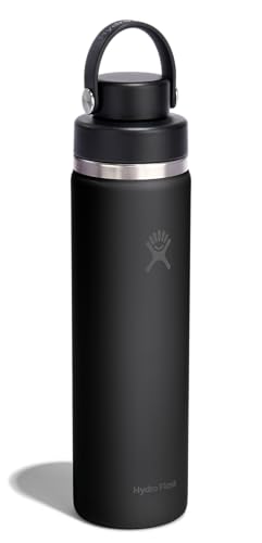 Image of Hydro Flask Water Bottle - Insulated Stainless Steel - Wide Mouth Flex Chug Lid, Non Spill, Leakproof in 24 Oz Tonal Black