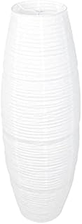 Lurrose Paper Floor Lamp Shade Contemporary Floor Lamps Japanese Style Standing Lamps Shade for Bedside Floor Lamp Living Room White