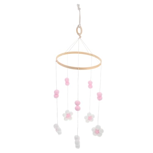 BESTonZON Hanging Mobiles for Crib Bed Hanging Decoration Felt Balls Crib Mobile for Baby Nursery