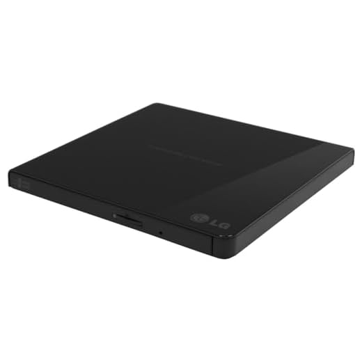 LG Electronics 8X USB 2.0 Super Multi Ultra Slim Portable DVD Writer Drive +/-RW External Drive with M-DISC Support (Black) GP65NB60