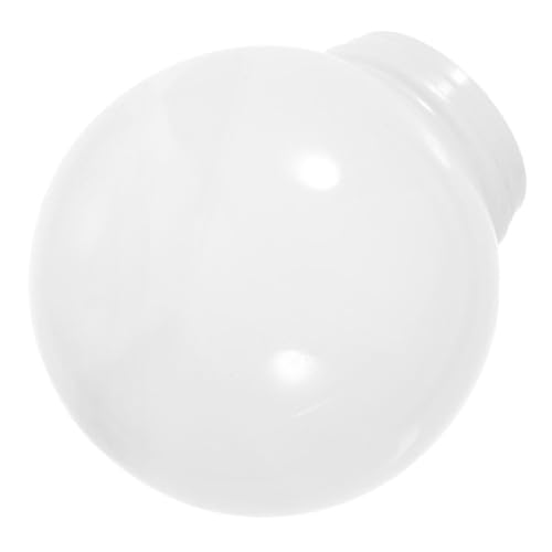 Mikinona Pantalla de Lámpara Esfera Acrílica 12 Cm Diámetro Blanco Leche Accesorio Roscado para Lámpara Exterior Hogar Jardín Reemplazo Globo Luz Cálida Cubierta Simple