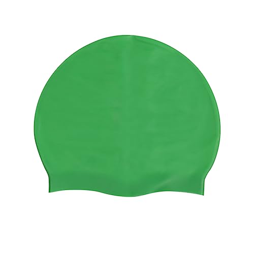 HYCOPROT Kids Swimming Cap 100% Silicone Swimming Hats for Boys And Girls Comfortable And Elastic Waterproof Swim Caps,Elastic Swim Hat For Long Hair And Short Hair (Green)