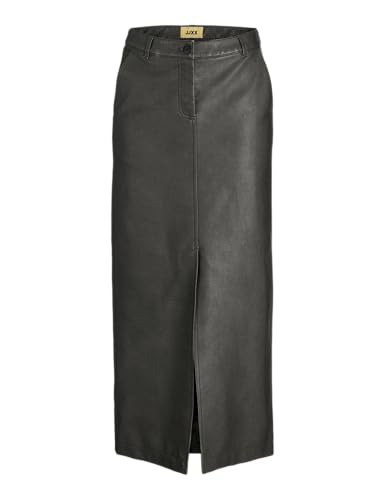 JACK&JONES JXMADDY REG lång MW PU kjol OTW, Svart/detalj: rub off, L