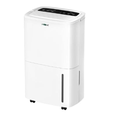 Edendirect 150 pt. 7,000 sq.ft. Dehumidifier in. White with Pump, Drain Hose and Bucket for Basement, Garage, Auto Defrost, Timer XIKJE0403DH15P